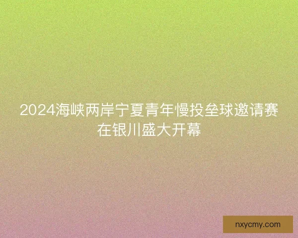 2024海峡两岸宁夏青年慢投垒球邀请赛在银川盛大开幕